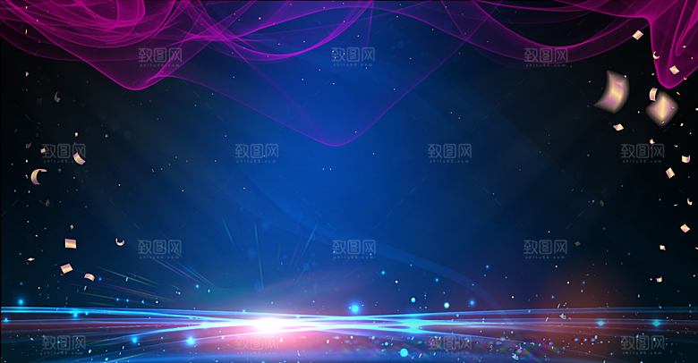现代科技数据海报立体特效线性蓝色背景
