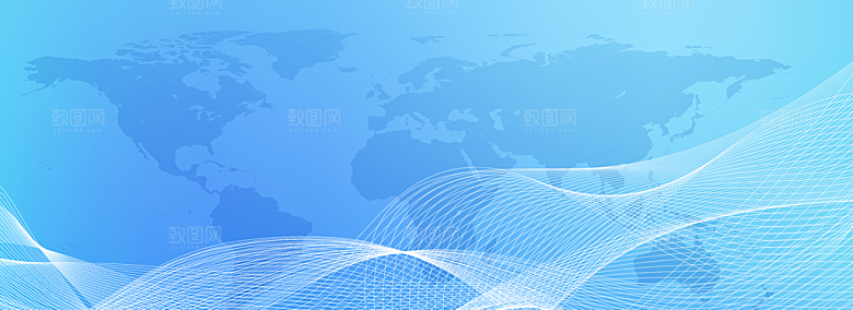 现代科技商务数据海报广告蓝色背景立体特效