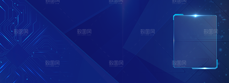 现代科技商务数据海报广告蓝色背景立体特效