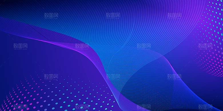 现代科技商务数据海报广告蓝色背景特效立体
