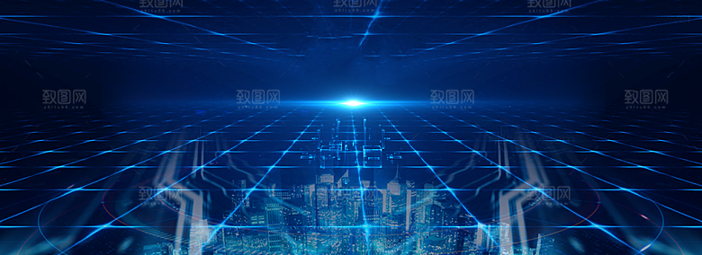 现代科技商务3D立体特效大气几何数据海报