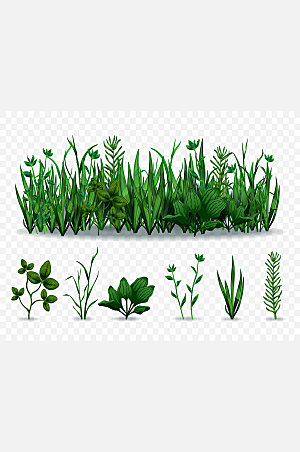 草地绿植矢量元素