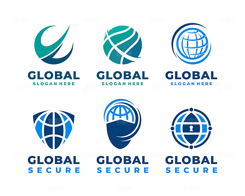 地球LOGO矢量元素