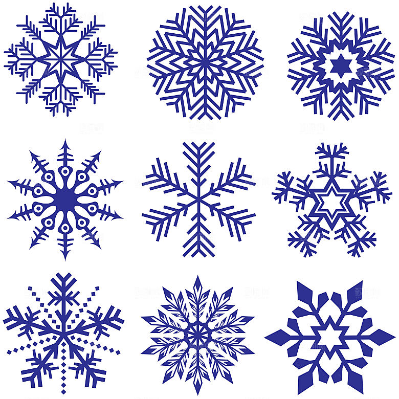 雪花形状矢量元素
