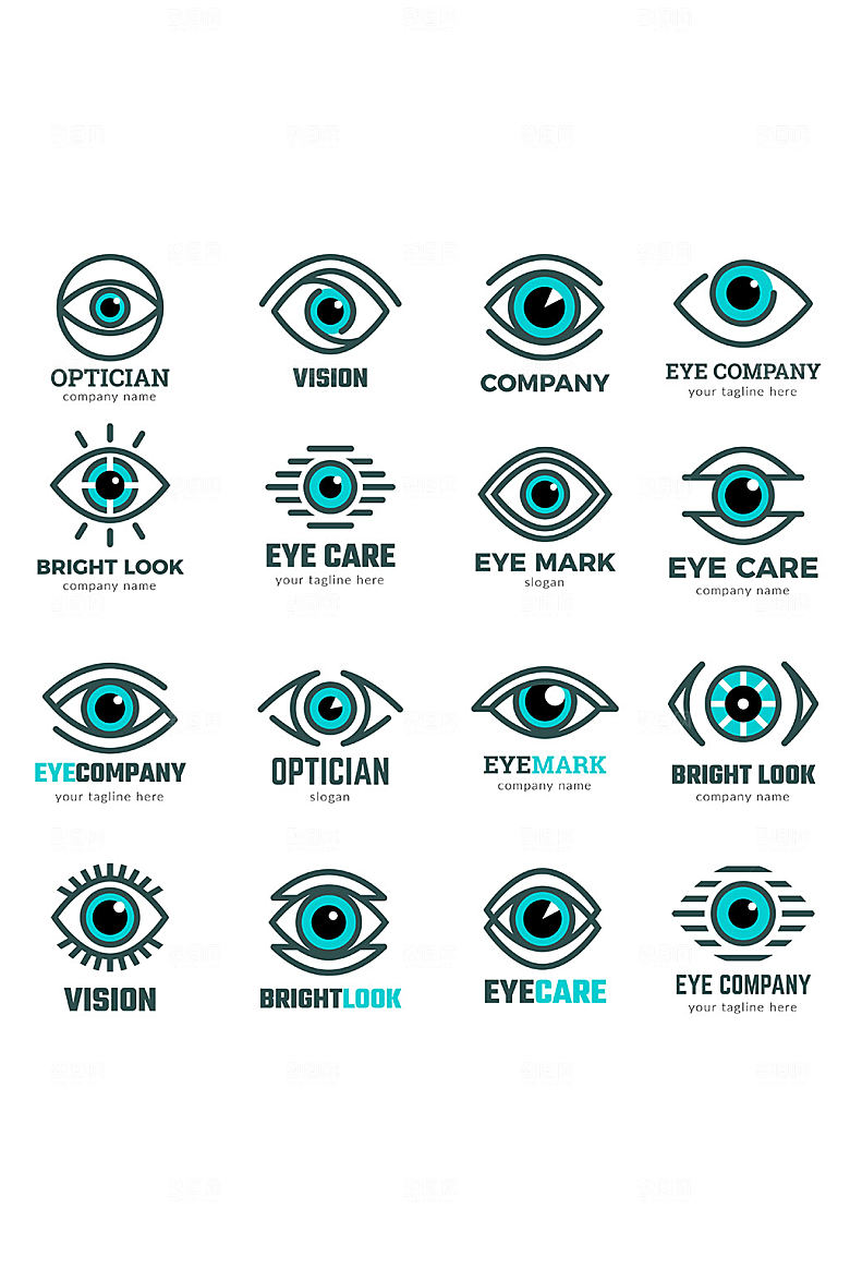 眼睛视力LOGO矢量元素