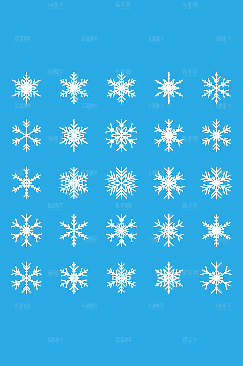 雪花形状矢量元素