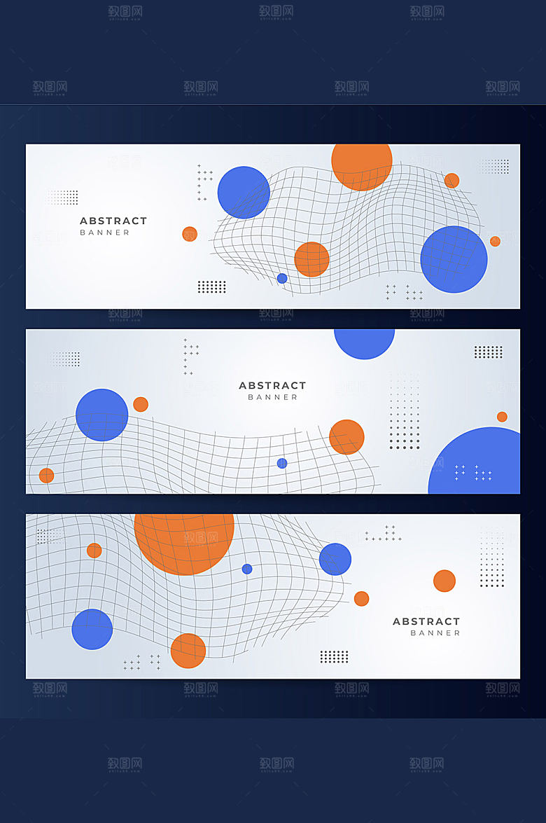 简约抽象矢量banner