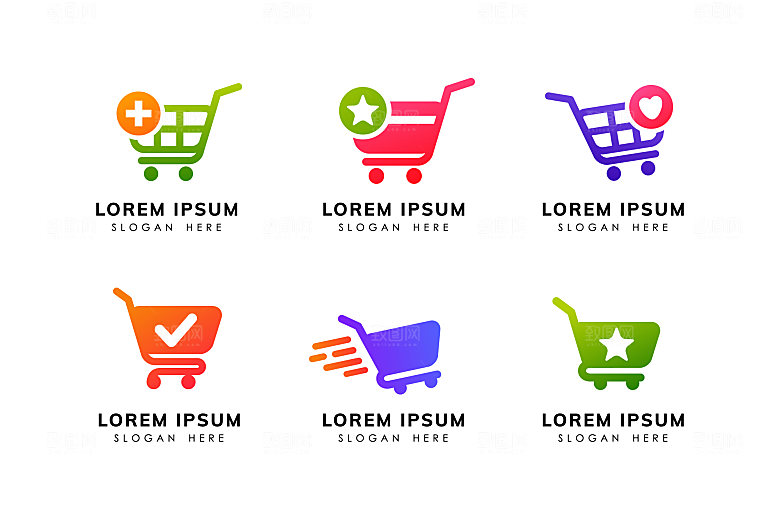 购物车LOGO矢量元素