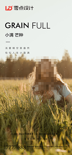 地产小满节气简约大气海报