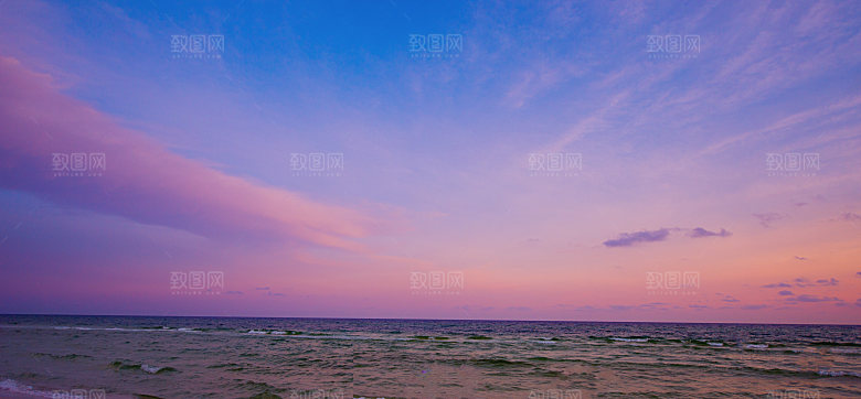 大海天空海面海景夕阳朝霞黄昏落日晚霞