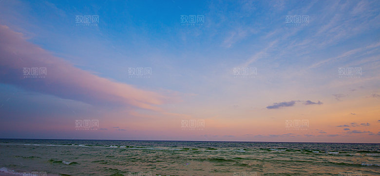 大海天空海面海景夕阳朝霞黄昏落日晚霞