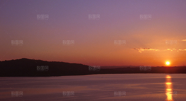 大海天空海面海景夕阳朝霞黄昏落日晚霞