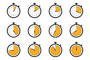时间时钟秒表矢量元素