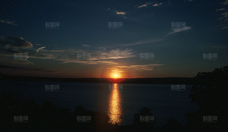 大海天空海面海景夕阳朝霞黄昏落日晚霞