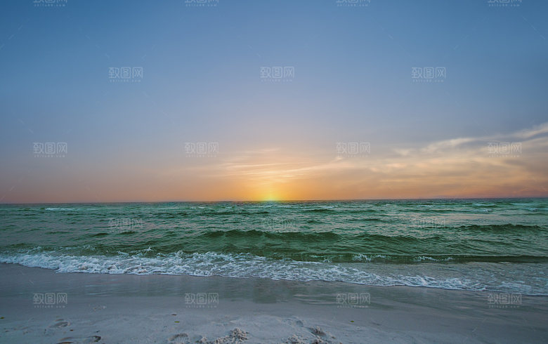 大海天空海面海景夕阳朝霞黄昏落日晚霞