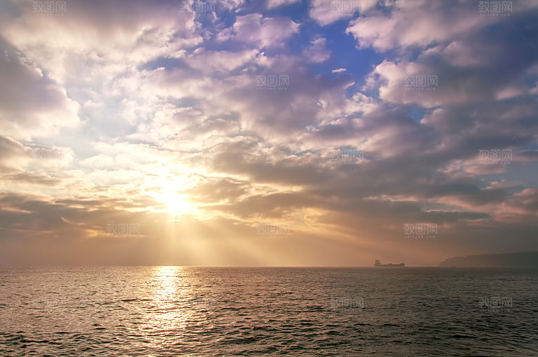 大海天空海面海景夕阳朝霞黄昏落日晚霞