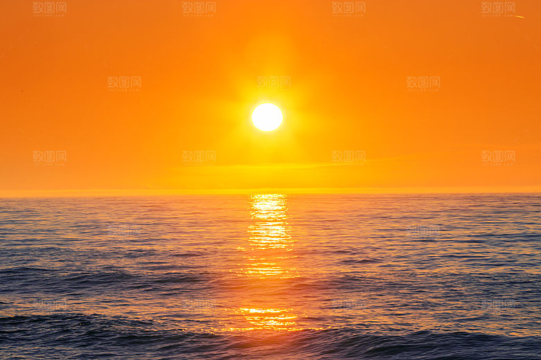 大海天空海面海景夕阳朝霞黄昏落日晚霞