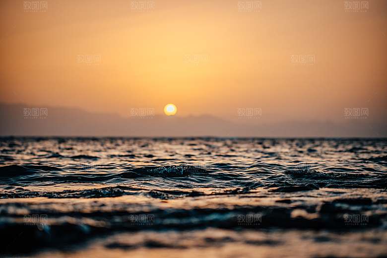 大海天空海面海景夕阳朝霞黄昏落日晚霞