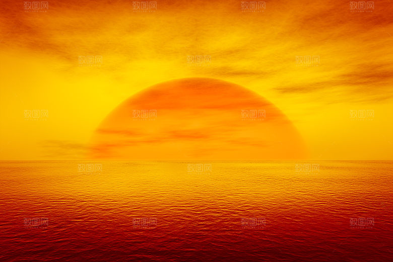 大海天空海面海景夕阳朝霞黄昏落日晚霞