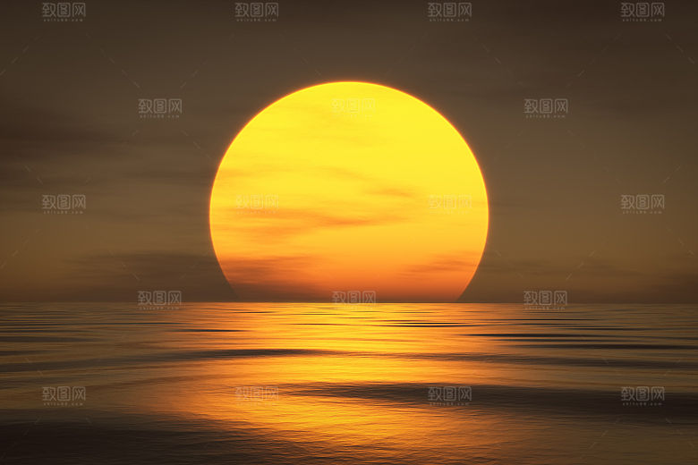 大海天空海面海景夕阳朝霞黄昏落日晚霞