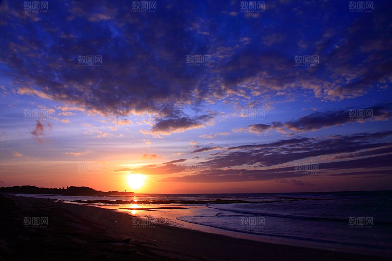 大海天空海面海景夕阳朝霞黄昏落日晚霞