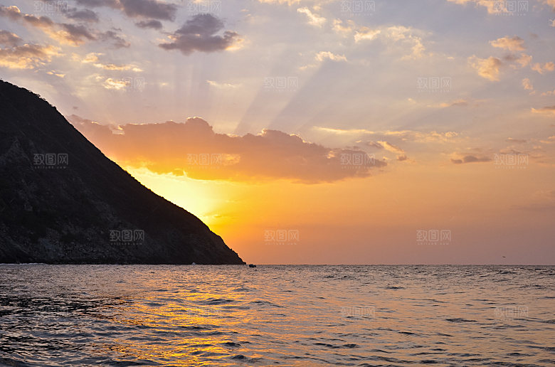 大海天空海面海景夕阳朝霞黄昏落日晚霞