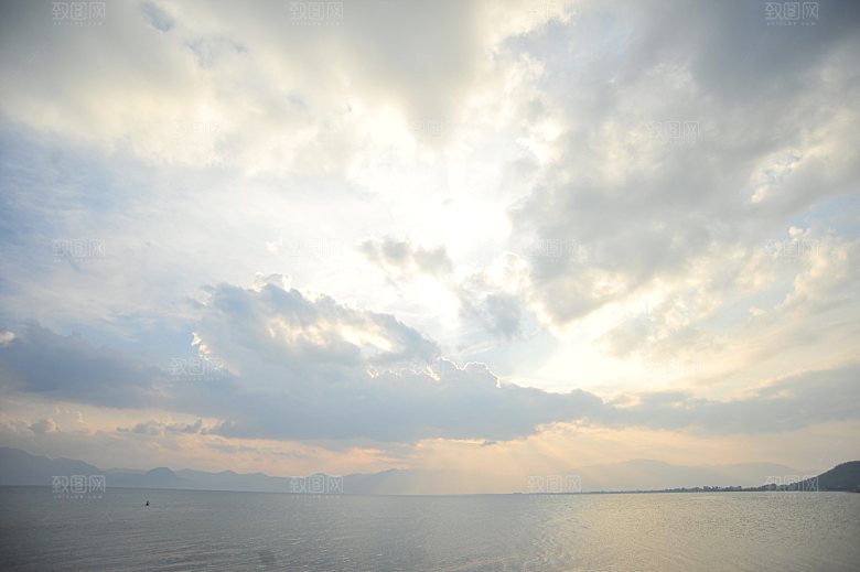 大海天空海面海景夕阳朝霞黄昏落日晚霞