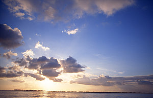 大海天空海面海景夕阳朝霞黄昏落日晚霞