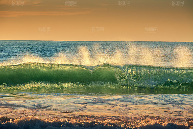 大海天空海面海景夕阳朝霞黄昏落日晚霞