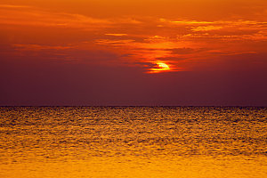 大海天空海面海景夕阳朝霞黄昏落日晚霞