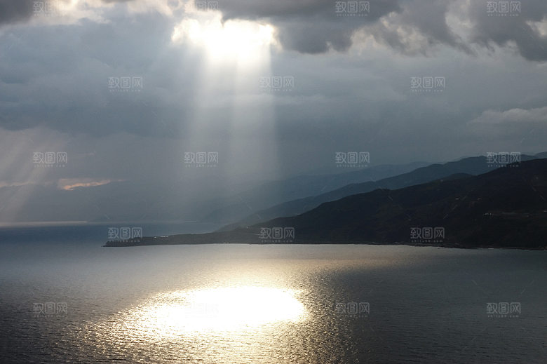 大海天空海面海景夕阳朝霞黄昏落日晚霞
