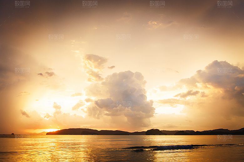 大海天空海面海景夕阳朝霞黄昏落日晚霞