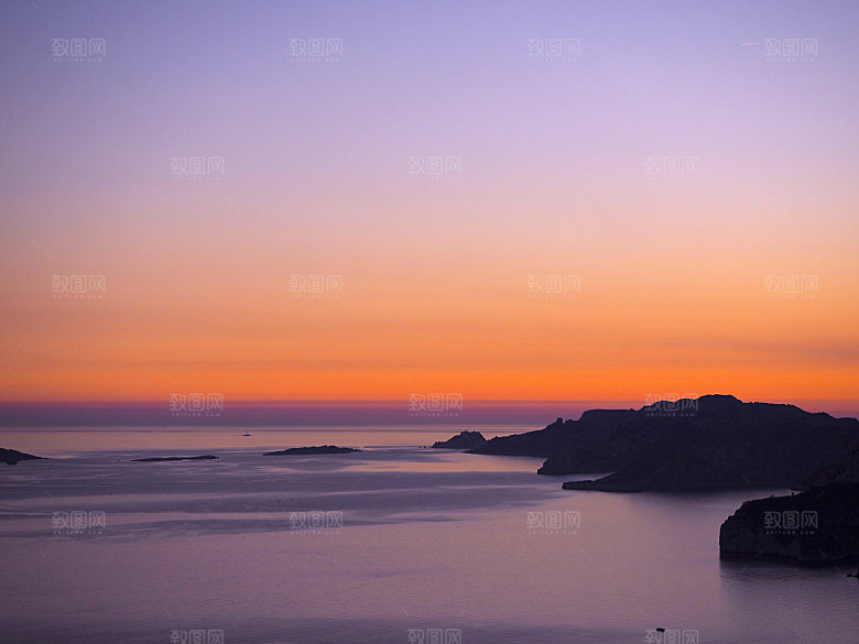 大海天空海面海景夕阳朝霞黄昏落日晚霞