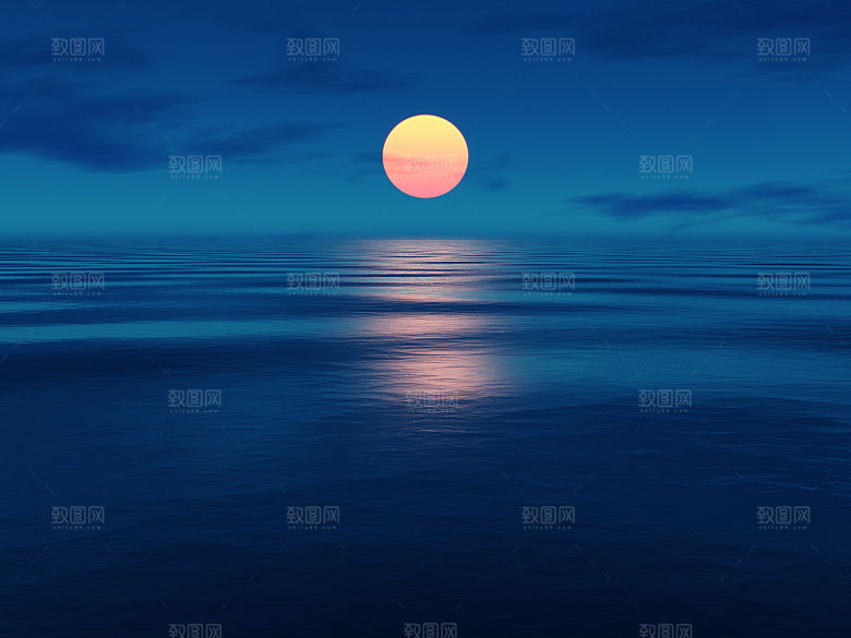 大海天空海面海景夕阳朝霞黄昏落日晚霞