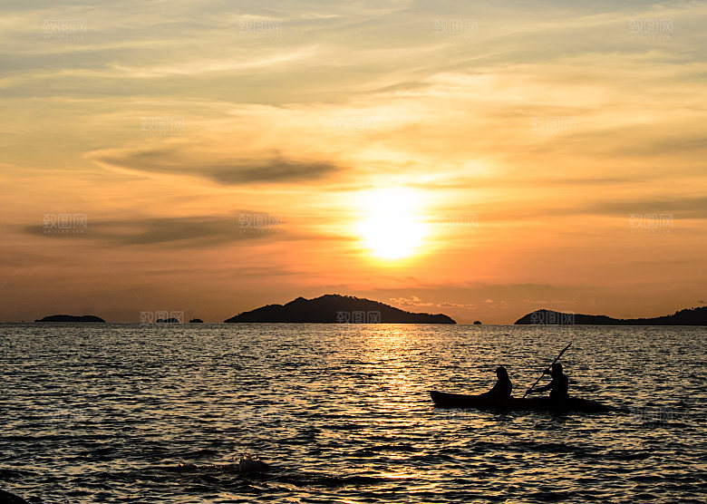 大海天空海面海景夕阳朝霞黄昏落日晚霞