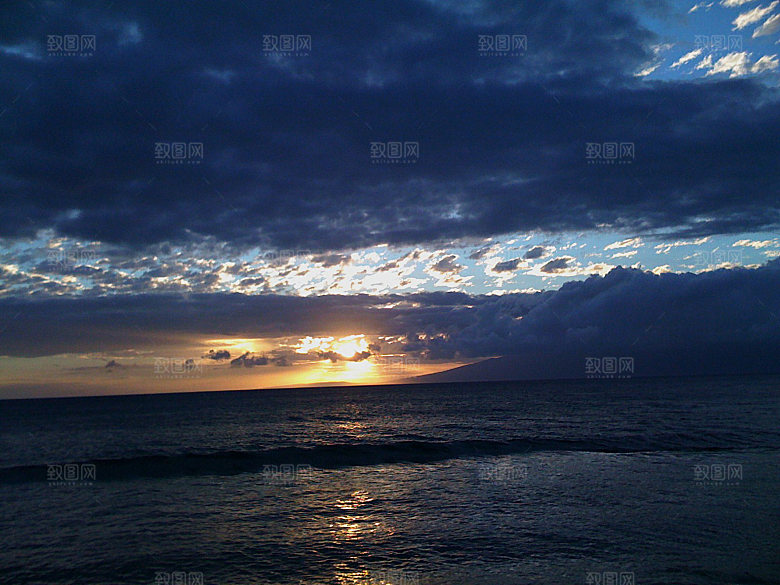 大海天空海面海景夕阳朝霞黄昏落日晚霞