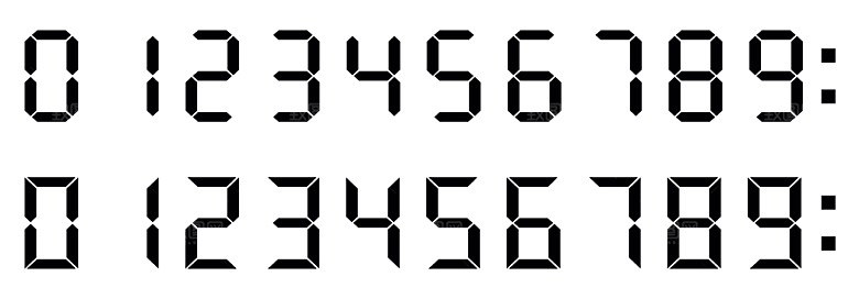 电子数字免扣元素