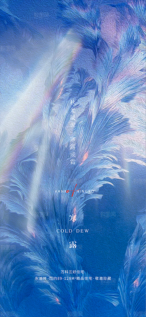 中国传统节气寒露手机海报