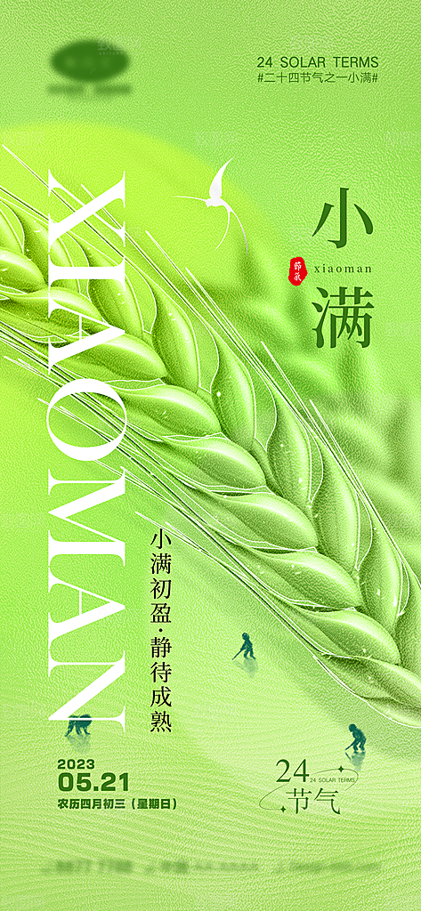 小满节气设计素材展板