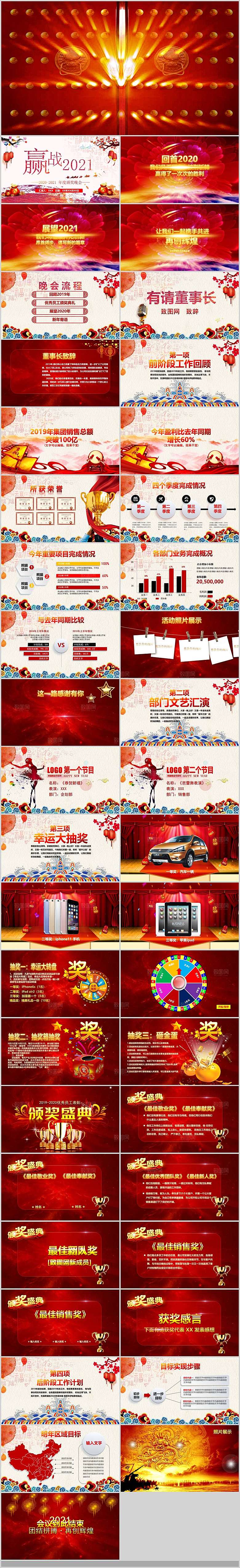 2024龙年PPT年会总结表彰大会颁奖典