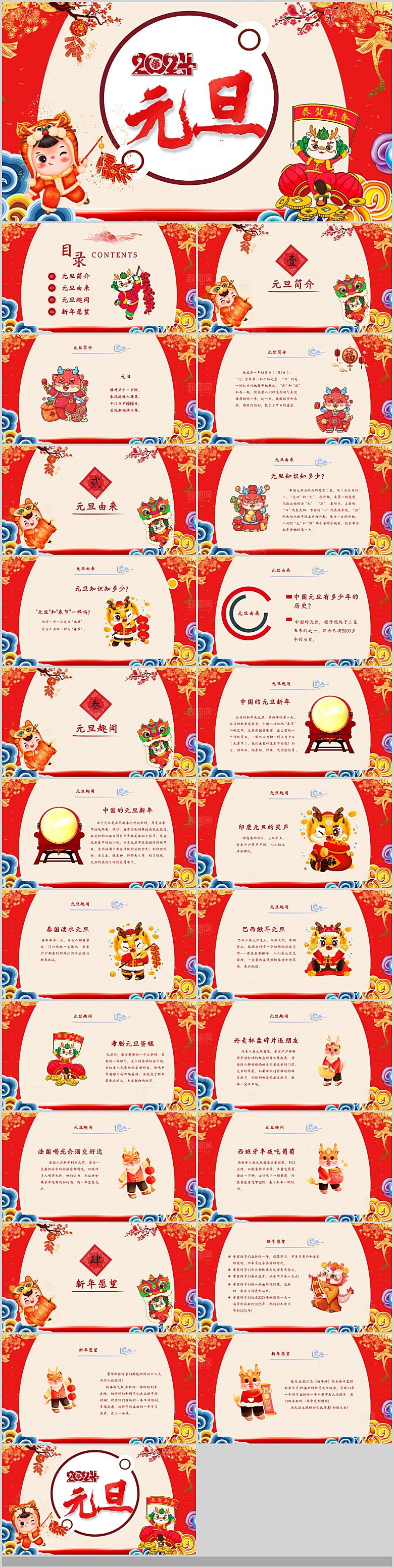 2024元旦联欢晚会PPT总结学校晚会
