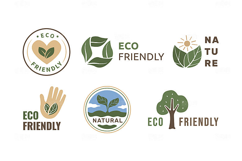 环保植树LOGO矢量元素