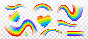 七色彩虹矢量元素