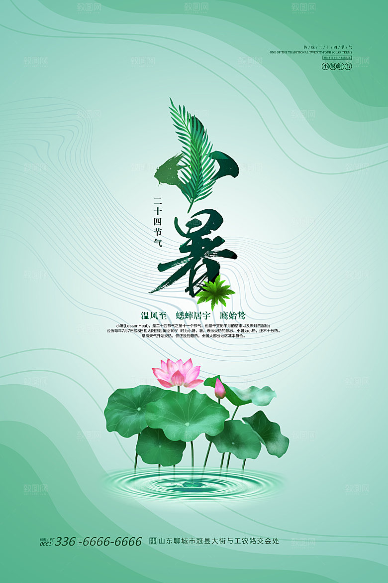24节气小暑节气海报
