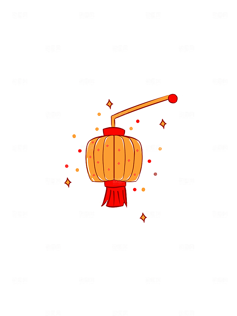 卡通手绘灯笼元素