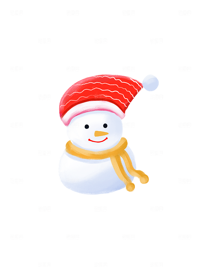 卡通手绘雪人元素