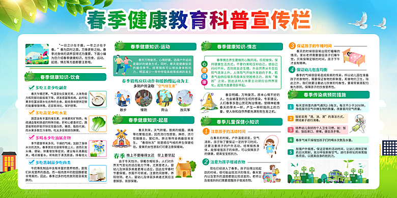 春季健康教育宣传栏