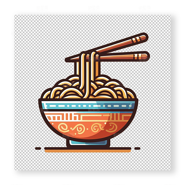 卡通面条免抠元素