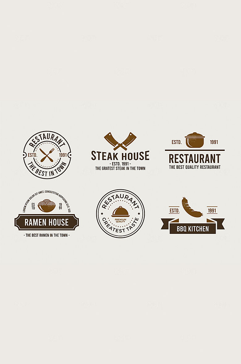 烹饪矢量LOGO元素