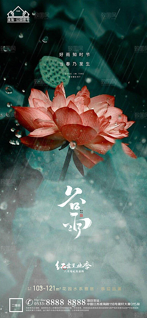 谷雨宣传推广海报